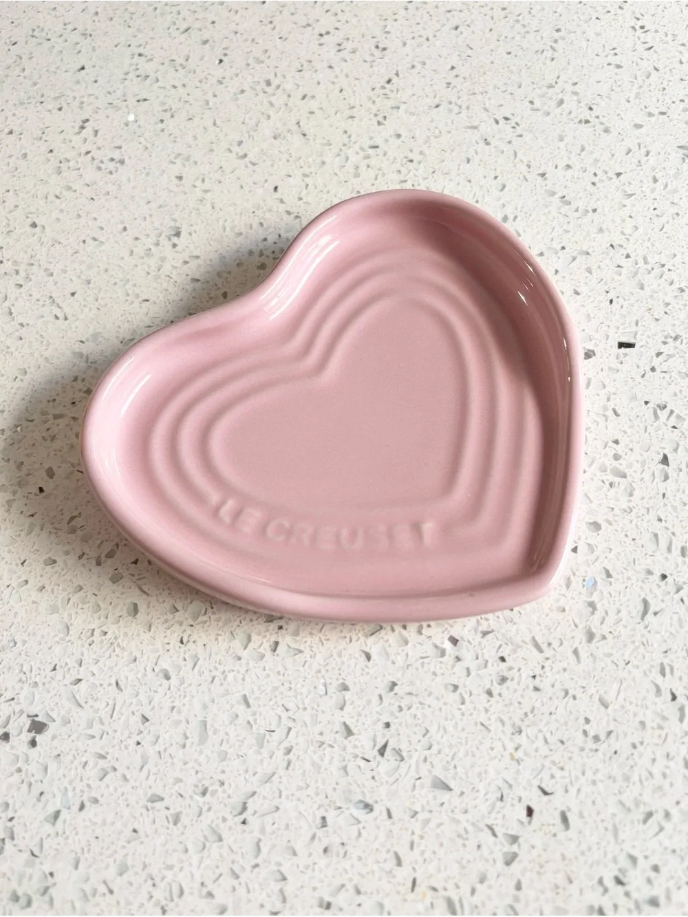 Le Creuset Blush Pink Heart Stoneware Spoon Rest